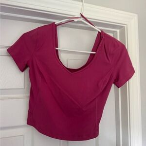 Lululemon Athletica Magenta Short Sleeve Top